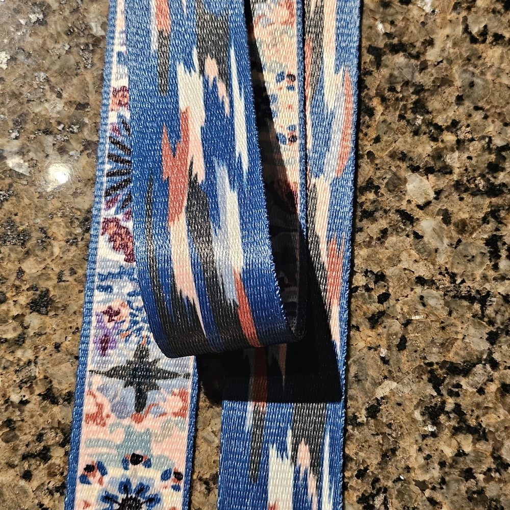 Blue And Multicolor Patterned Ribbon - image 1